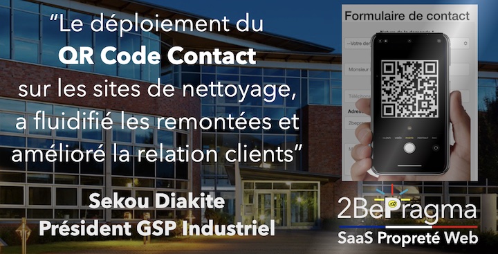 QR code contact client